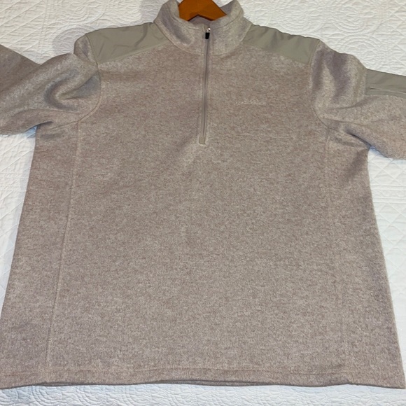 Eddie Bauer MENS XXL HEAVY PULLOVER LONGSleeve Faux Turtleneck with Zip closure - Picture 5 of 15